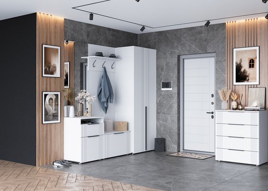 Прихожая Вита белый лофт (левое и правое исполнение)